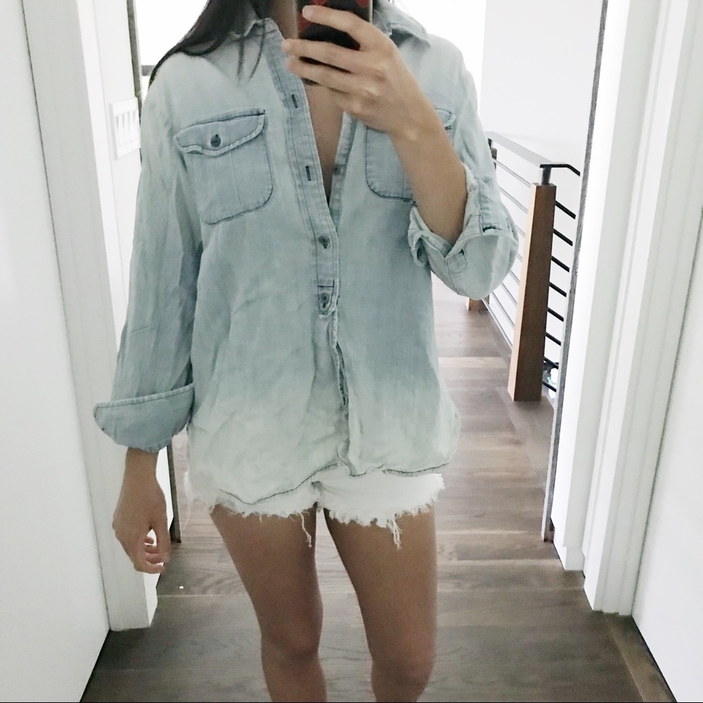 Madewell Chambray Denim Tunic Shirt